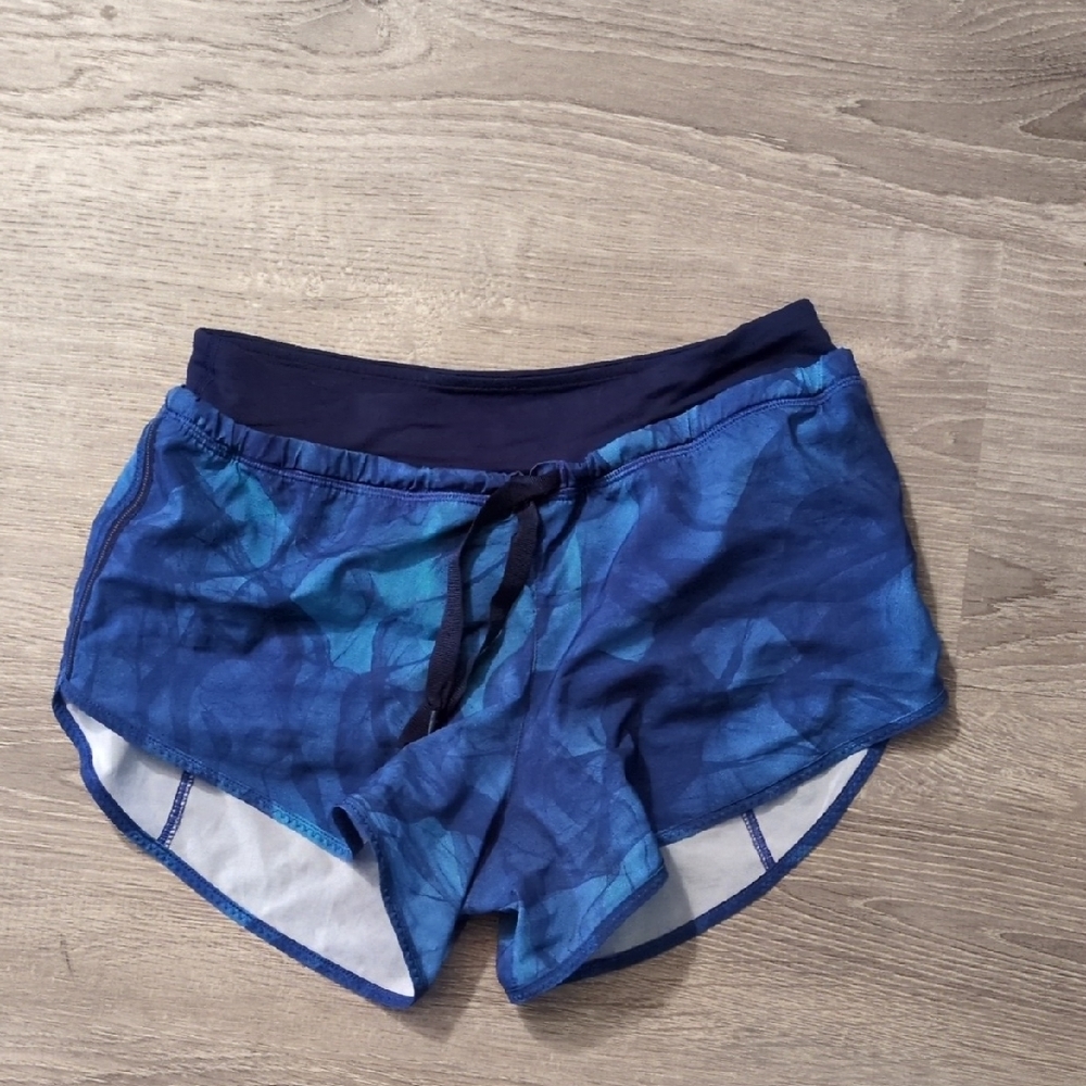 Lululemon Run It Out Short (3")Mini Midnight Tulle Multi / Hero Blue Size 2